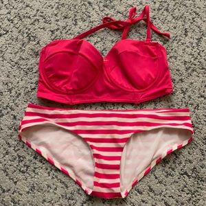 ASOS neon pink bikini
